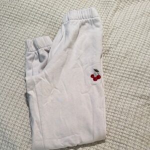 Hollister Women’s White Joggers with Cherry Detail